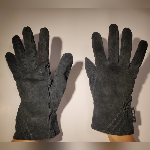 Vintage Perrin suede gloves - Picture 1 of 6